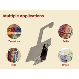 Long Rug Clips for Rug Hanging, Wall Clips, Hanging Clips (Pack of 6) Rug Grippers/Rug Clips/Rug Hangers from WISE LINKERS