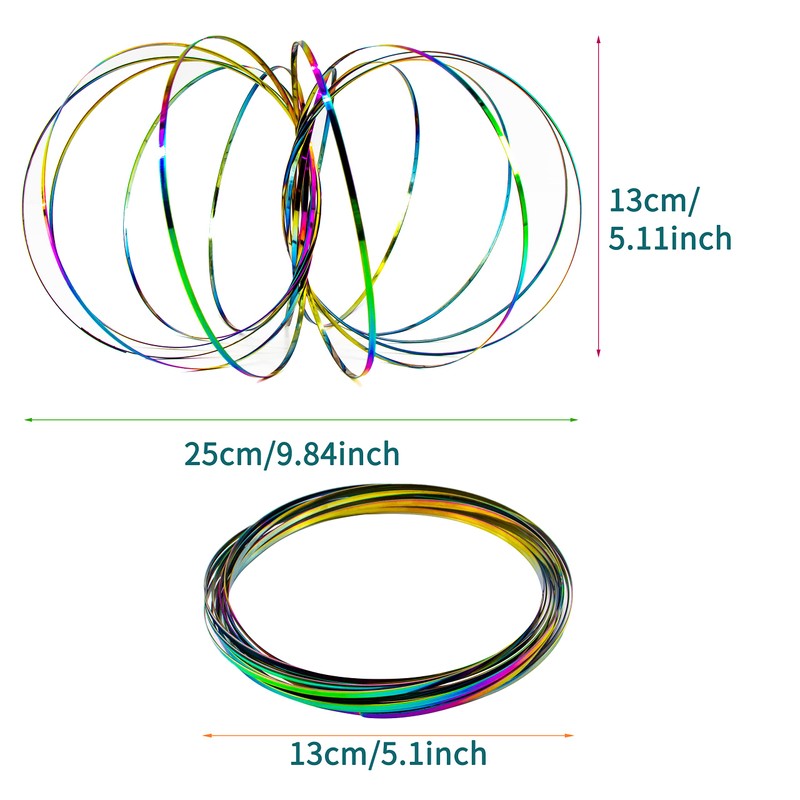 Flow Ring Spinner Ring Arm Toy,3D Geometric Magic Flow Spiral
