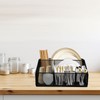 Mowhut Utensil Holder,Silverware Organizer Countertop,Paper Plate Dispenser with 6 Compartments,Metal