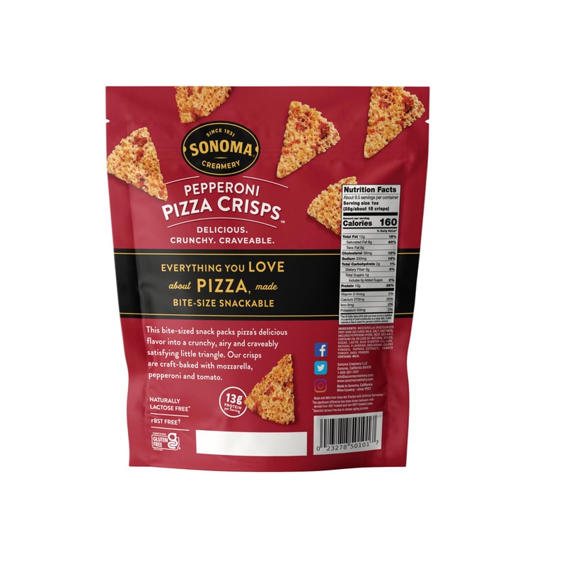 Sonoma Creamery - Pizza Crisps, Pepperoni, 9.5 Oz (1 Count)