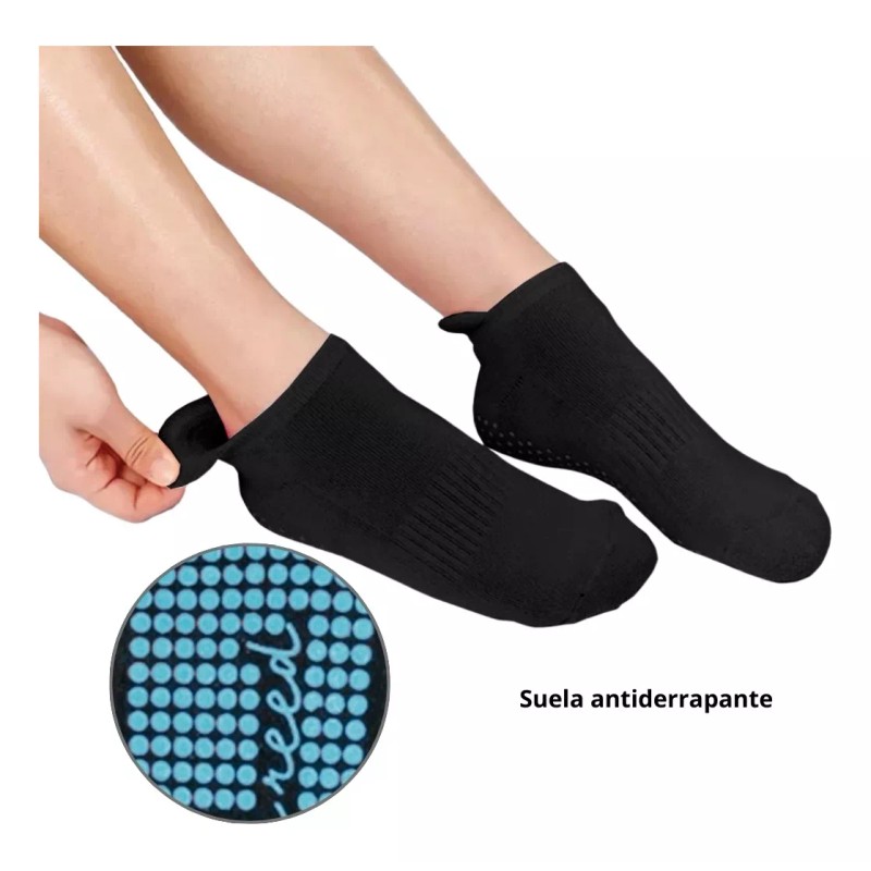 OAK AND REED Calcetines Para Yoga Pilates Con Base Antiderrapante