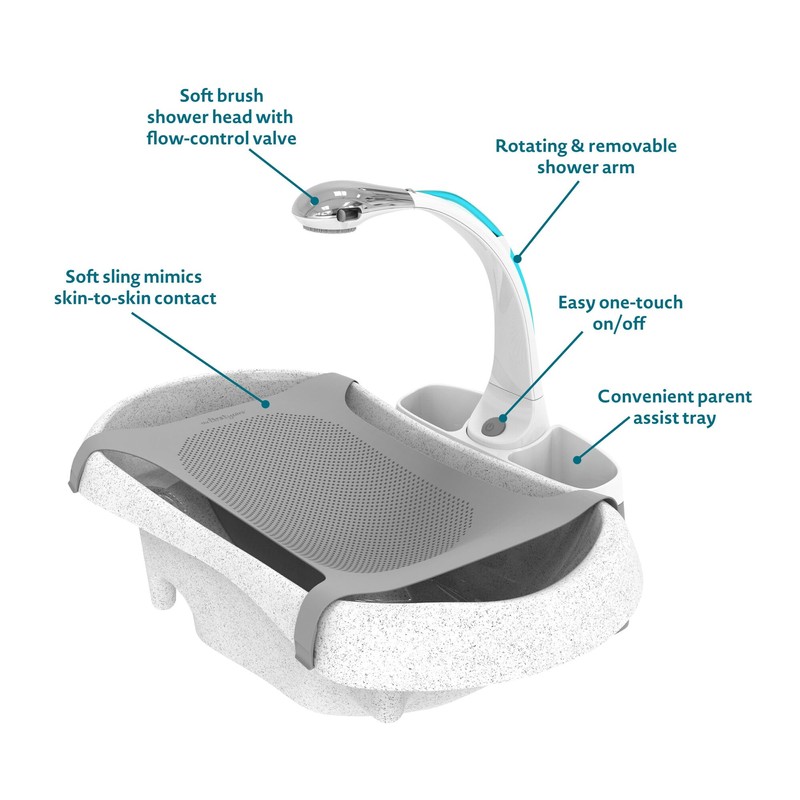 The First Years Rain Shower Baby Bathtub Set - Includes