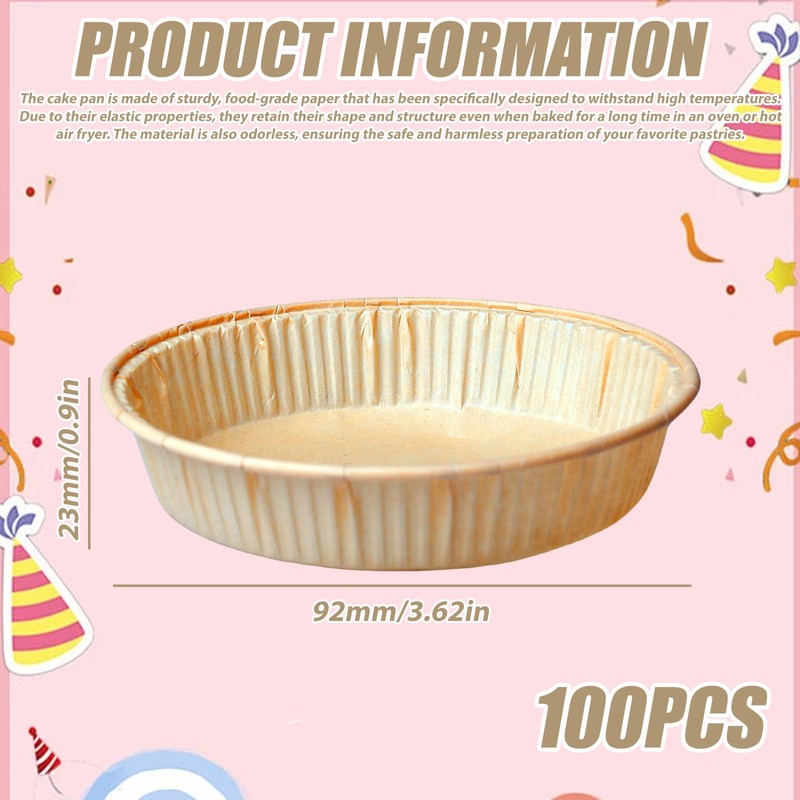 WIYETY 100 stampi per torte in carta per cuocere, mini