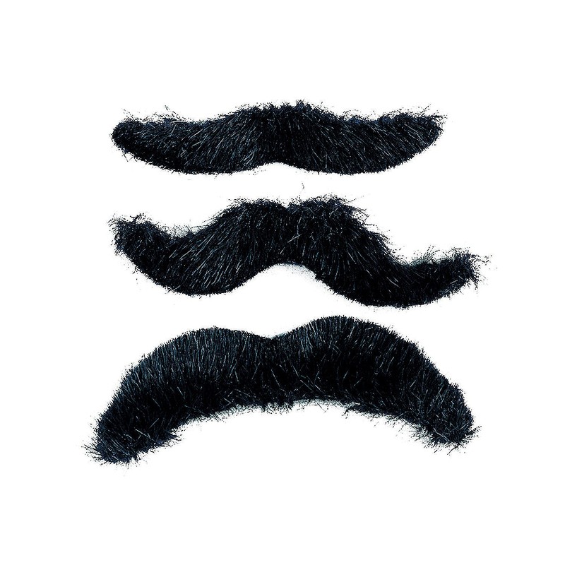 Fat-catz-copy-catz Pack of 12 novelty moustaches, suitable for all ages