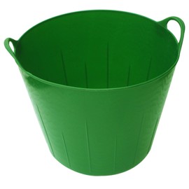 Little Giant® Poly/Rubber FlexTub Bucket | Ultra Durable & Versatile Farm Tub | Gardening Tub | Plastic Synthetic Tub | Green