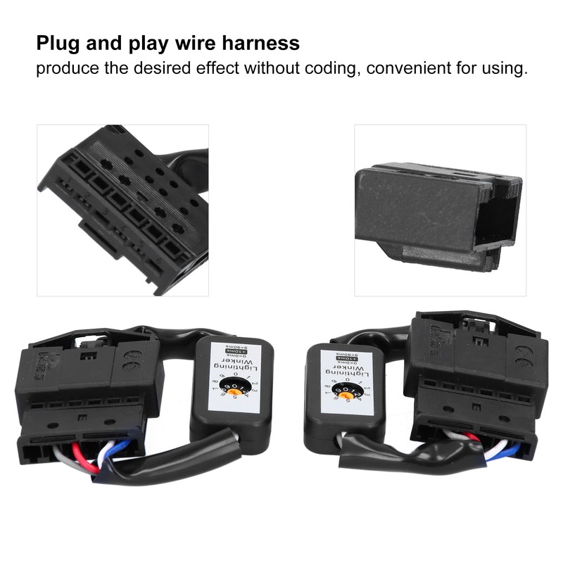 Pair LED Tail Lights Dynamic Turn Signal Adapter Harness Blinker