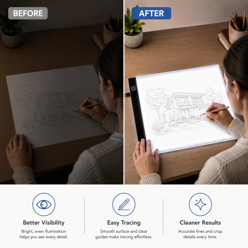 Portable LED Tracing Light Pad for Drawing – USB-Powered Copy