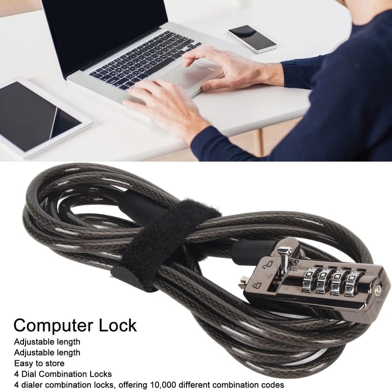 Dell Laptop Lock, Computer Laptop Cable Lock with 4 Digit
