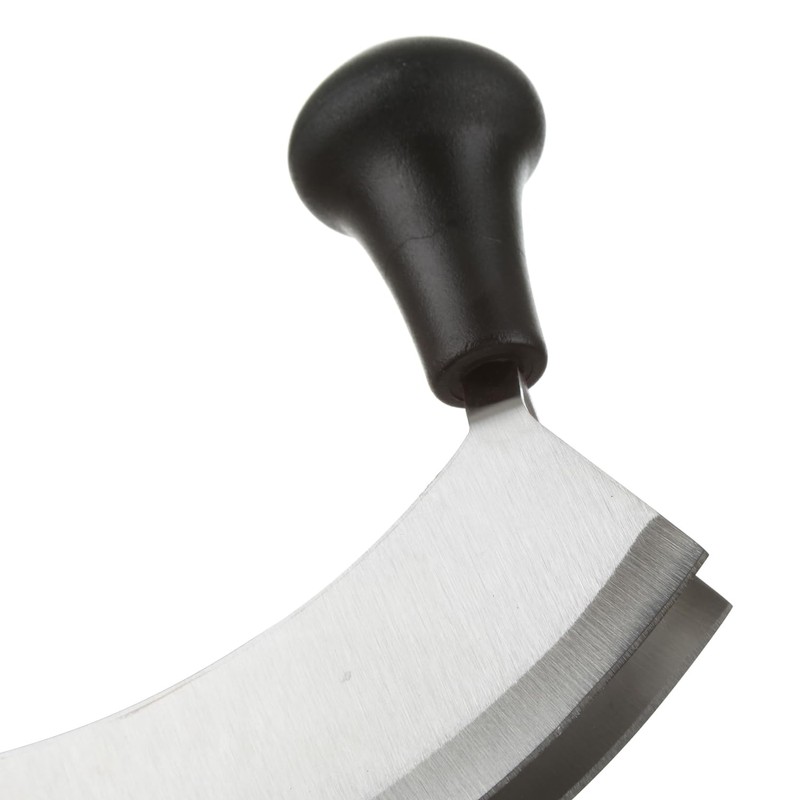 KASANOVA Mezzaluna con doppia lama in acciaio, 17,5x3,8x12,5 cm
