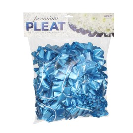 Easy Pleat Ribbon 10 Metre Length Pre Pleated for Funeral Tributes, Oasis Shapes & Decoration (Royal Blue)