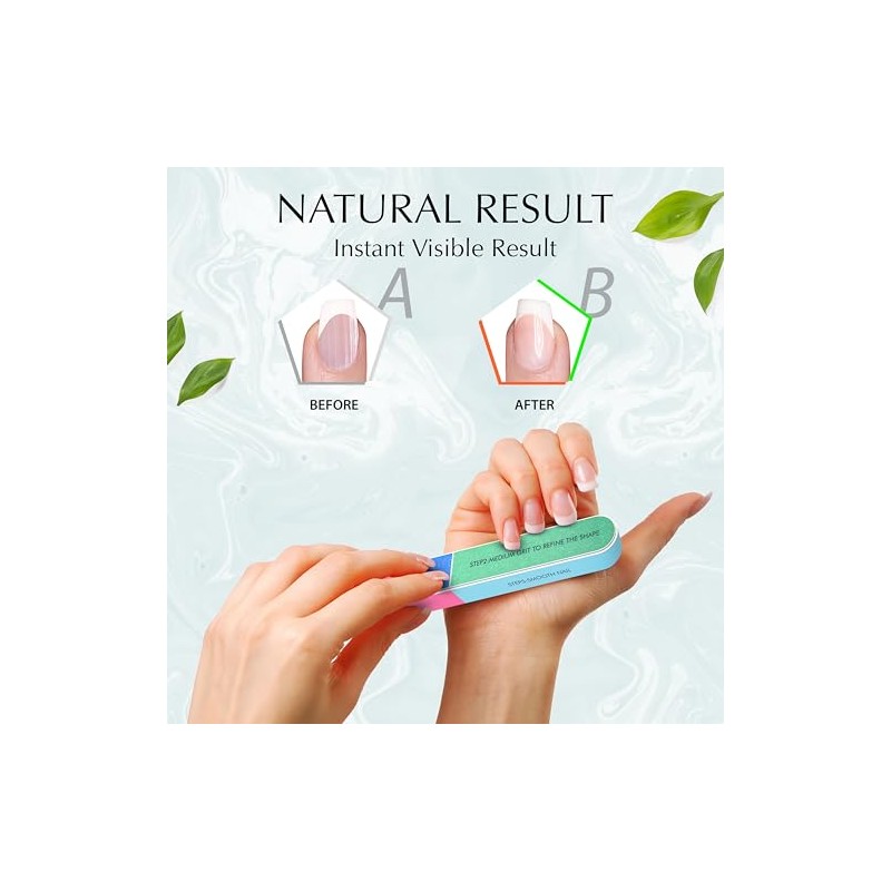 Bloque pulidor de uñas de 7 vías para uñas naturales,