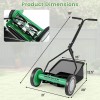 14" Manual Reel Mower w/ 5-Blade 6.6 Gallon Removable Grass