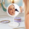 5X Magnifying LED Lighted Portable Makeup Mirror Rechargeable Touch Sensor