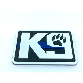 K9 Thin Blue Line Dog Airsoft Paintball PVC Morale Patch (Glow in the Dark)