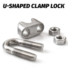 Pack of 12 Rope Clips 5 mm Stainless Steel 304 DIN741 Wire Rope Clamp M5 Wire Rope Clips Bow Rope Clamp Steel Cable Connector for Wire Rope Rope Clamp Steel Cable 5 mm Washing Line Awning Fixed