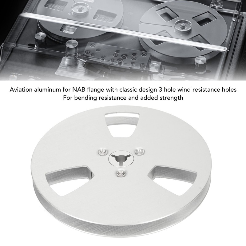 1/4 5 Inch Empty Tape Reel Aluminum Alloy 3 Hole
