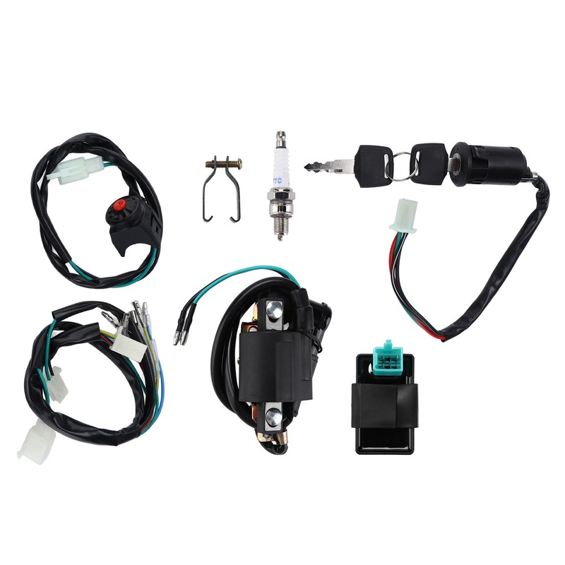 Kill Switch Ignition Coil CDI Spark Plug Wiring Harness Kit