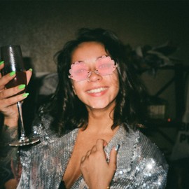 Toddmomy Randless Shell Sunglasses Push Chair Sunglasses Case Party Sunglasses Disco Sunglasses Irregular Glasses Party Favours for Women Men