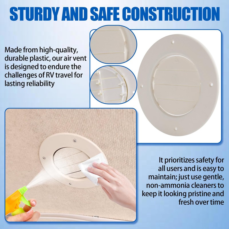 Calvana (2-Pack 6.5" RV Ceiling Vent Covers for Inside Camper,