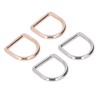 120Pcs Metal D Rings Seamless Interface Strong Load Bearing Gold