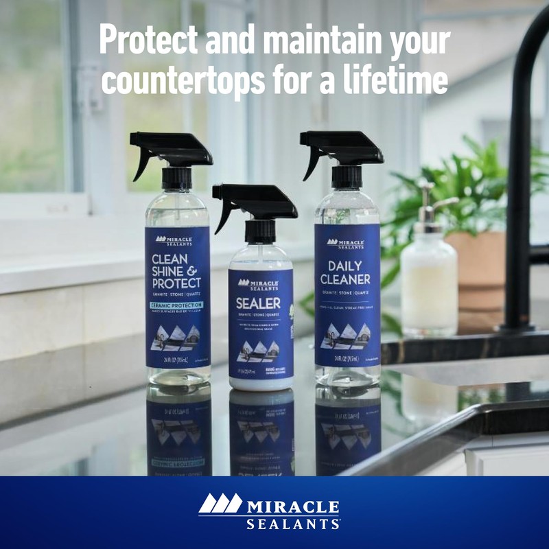 Miracle Sealants Clean Shine & Protect Spray for Granite, Stone,