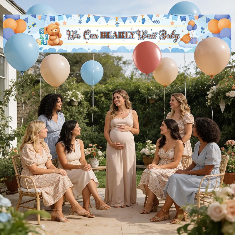 We Can Bearly Wait Baby Shower Decorations Set with 50