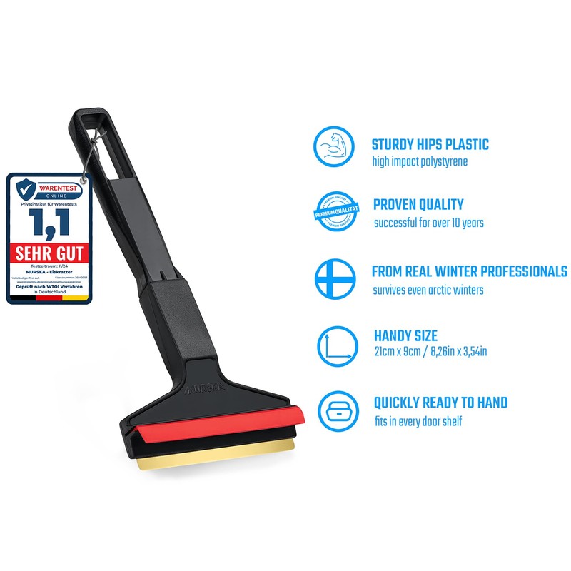 Car Ice Scraper Brass Blade - Fast, Effortless, efficient &