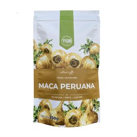 TGB SUPERFOODS  Maca Peruana 100 Pura y Orgánica  Superalimento Natural, Vegano, Eco Friendly, Sin azucar y Gluten Free  Contenido 250g