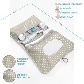 HAMUR Baby Diaper Bag Organizer – Travel-Friendly, Compact & Foldable | Stroller Pouch for Newborn Essentials – Must-Have for Boys & Girls (Leaves)