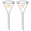 XCD Glass Funnel, Heavy Wall Short Stem Borosilicate Glass Funnel,