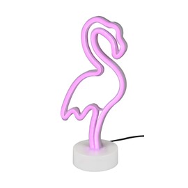 Reality Leuchten Flamingo R55240101 LED Table Lamp Plastic White with 1.8 Watt LED Pink