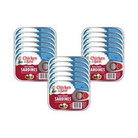 Chicken of the Sea Sardines, 3.75 oz. Cans (Pack of 18), Mediterranean Style, Wild Caught Sardines, Packaging May Vary