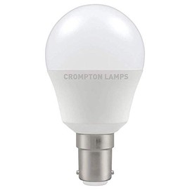 Crompton LED 45mm Round Thermal Plastic 5.5W B15d Very Warm White Opal