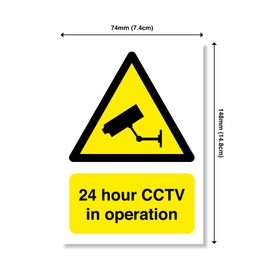 CCTV in Operation, Pack of 4, Safety Sign, Security Camera Closed Circuit TV, A6 105 x 148mm - 3mm Foamex - Outdoor or Indoor - Punkcards