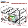 Simple Houseware 2 Tier Can Rack, Black - 2 Pack