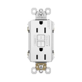 Legrand radiant 1597TRWCCD12 15 Amp GFCI Self Test Tamper Resistant Decorator Duplex Outlet, White (1 Count)