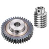 uxcell #45 Steel Worm Gear Set 40T 1.5 Module 20:1