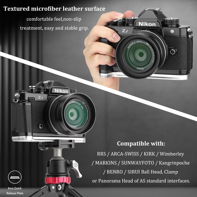 Haoge HG-ZFS カメラホルダー ハンドグリップ Nikon Z f ZF L字型グリップ Arca