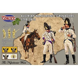 Victrix VX0013 - Austrian Napoleonic Grenadiers Infantry 1798-1815 - 56 Figure Box Set With Flags - 28mm Plastic Miniatures Napoleonic