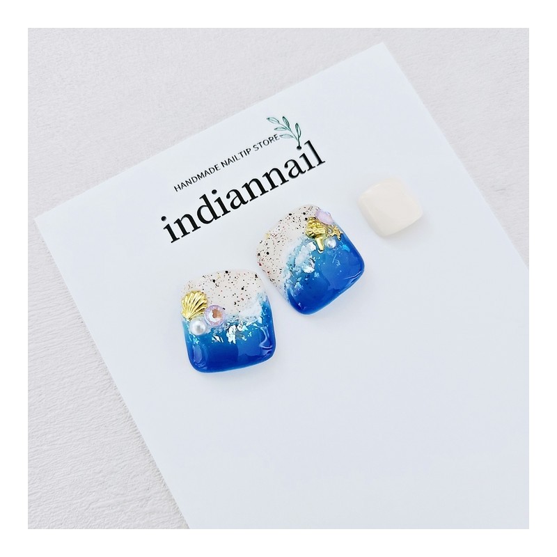 Summer Beach Pedi Tips - Pedi Tip Full Set (10P)