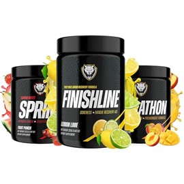 6AM Run Marathon Training Stack – Pre-Workout & Recovery Bundle - 30 Servings (1.085 kg, Sprint (Fruit Punch) / Marathon (Peach Mango) / Finishline (Lemon Lime))