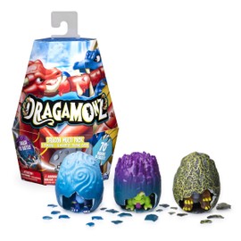 Dragamonz, Dragon Multi 3-Pack, Collectible Figure and Trading Card Game, for Kids Aged 5 and Up