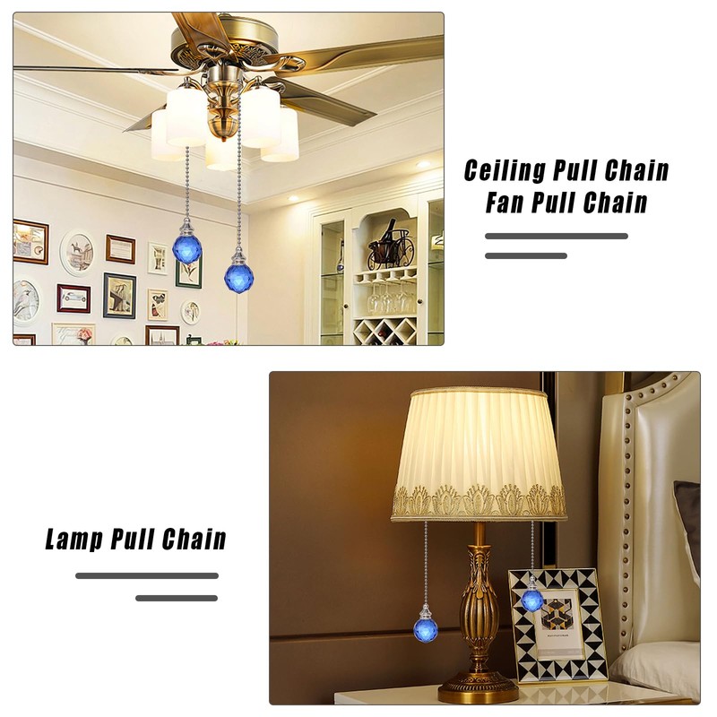 LONGSHENG - SINCE 2001 - Pink 2pcs Crystal Ceiling Fan