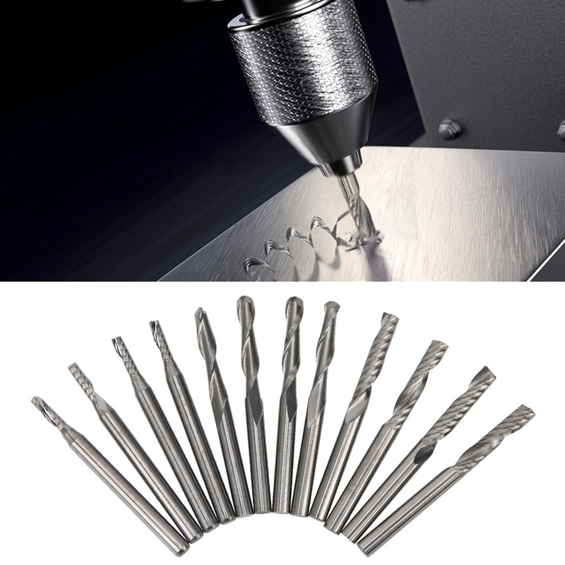 12pcs Woodworking File Burr 3.175 x 17mm/ 2 x 8mm