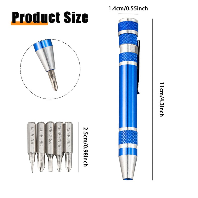 4 PCS 8 In 1 Multitool Pen Screwdriver Mini Set