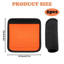 ZPLASK 2Pcs Luggage Handle Wrap, Bright Color Comfort Soft Suitcase Handle Cover, Identifiers Suitcase Handle Wraps Strap Flying Airplane Accessories, Luggage Handle Covers for Traveling