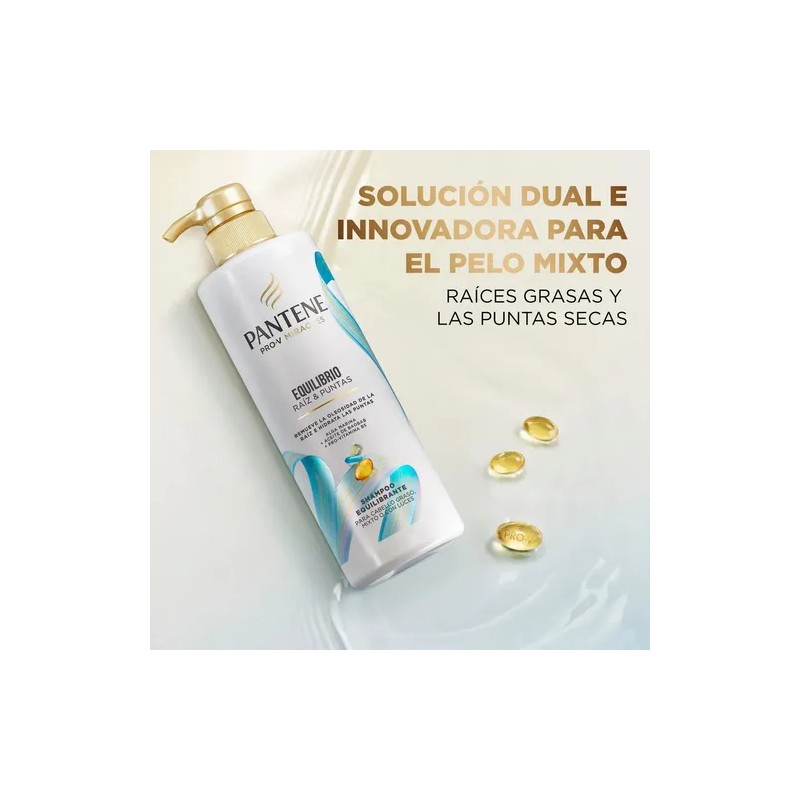 Shampoo Equilibrante Pantene Pro Miracles Equilibrio Raíz Puntas 510