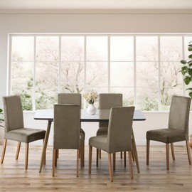 RESTILO Stretch Chair Cover, Universal Size, Removable, Washable Chair Cover, Dining Room Chair, Elastic Chair Cover Protection for Dining Room, Restaurant, Hotel, Banquet, Wedding, Party, Sento Beige