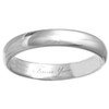 Theia Titanium Court Shape Highly Polished Engraved 'Forever Yours' 4mm