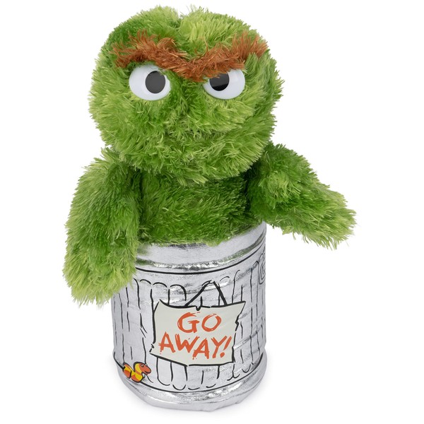 GUND Sesame Street Official Oscar The Grouch Muppet Plush, Premium Plush Toy for Ages 1 & Up, Green/Silver, 10”